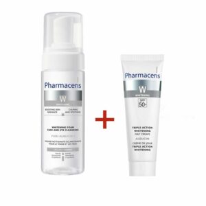 Pack Pharmaceris Albucin : Crème de jour Triple Action SPF50+ + Mousse Nettoyante - 150ml