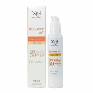 Protection solaire teintée Xen Bi Cover SPF50+ en format Stick & Écran, teinte Beige Clair, contenance de 50ml.