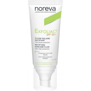 Noreva Exfoliac - protection solaire matifiante - Écran fluide SPF50+ - 40ML