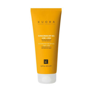 Lotion solaire Kuora pour le visage et le corps, format 200ml.