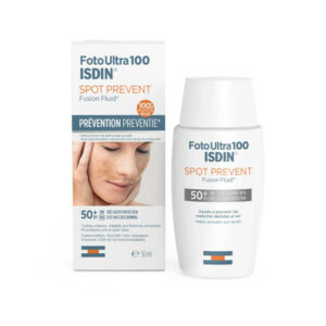Isdin FotoUltra 100 Spot Prevent - Écran solaire invisible SPF 50+ de 50ml pour une protection maximale contre les taches.
