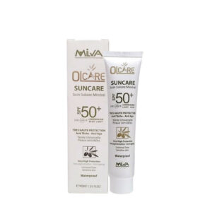 Crème solaire minérale teintée SPF50+ Olcare SunCare en format de 40ml.