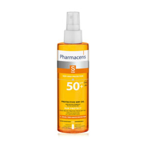 Huile solaire SPF50+ Pharmaceris-S Sun : protection sèche, 200ml.