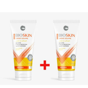 Bioskin crème solaire invisible SPF50+  en format 50ml.