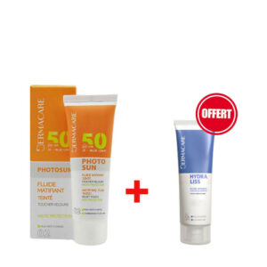 Pack Dermacare 02 : Écran solaire fluide matifiant SPF50 + Baume hydratant intensif 30ml offert