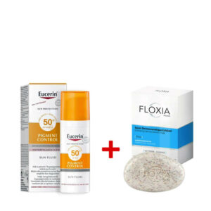 Floxia -pack duo anti-tâches : Savon éclaircissant - Eucerin pigment contro.