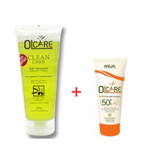 pack- Olcare Duo : Gel moussant + Écran solaire invisible