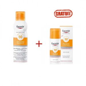 Eucerin - brume transparente SPF50+ "Protect Sun"  - 50ml (Offre : Pigment Control anti-taches inclus)