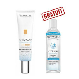 Dermedic - pack fond de teint crème  - teinte Sand avec SPF 50 et eau micellaire offerte.