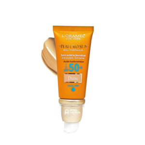 Protection solaire teintée jeunesse SPF50+ de L'Oramel Hyalurosun en format de 40ml.